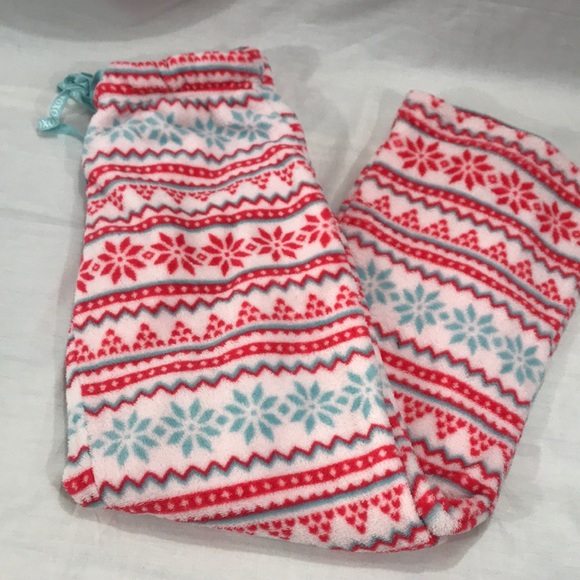 XOXO Snowflake More Lazy Days PJs Red White Size Medium - Picture 4 of 7